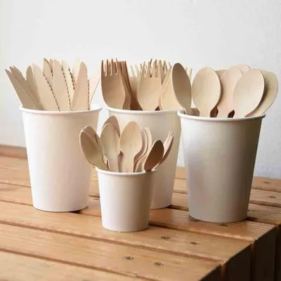 Produktbild von Holzlöffel Löffel Holzbesteck Besteck 160 x 32 mm – kompostierbar