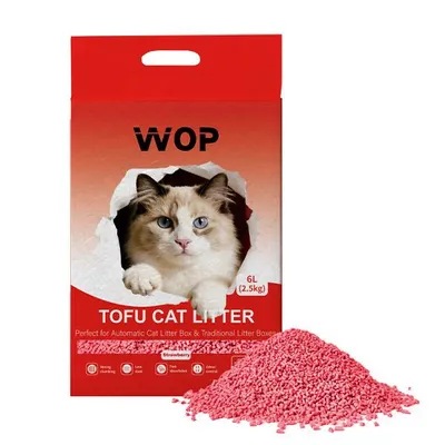 Image de Litière pour chat TOFU Fraise - WOP - Bac à litière pour chat