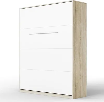 Produktbild von SMARTBett Schrankbett Standard  Eiche Sonoma/Weiss 160 Vertikal