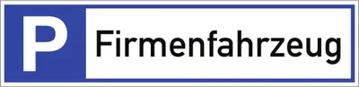Produktbild von Dreifke® Schild, Parkplatzreservierer Firmenfahrzeug, Alu, 460x110 mm