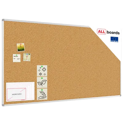 Produktbild von ALLboards Pinnwand mit Aluminiumrahmen 180x100cm, Korktafel Korkwand Pinnwand Kork