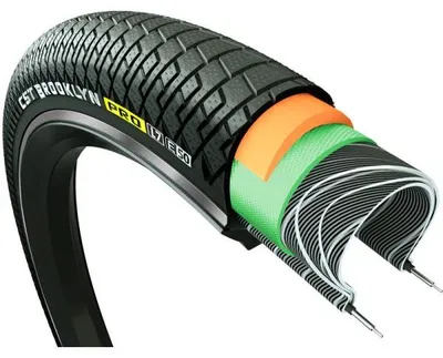 Immagine prodotto di Pneumatico esterno CST Brooklyn Pro Cargo 26 x 2,15 55-559 – nero con riflettente