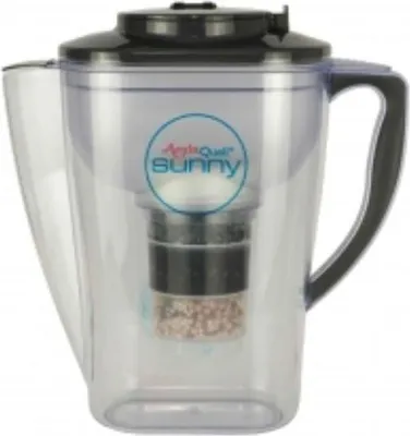Produktbild von AcalaQuell Sunny® Kannen Wasserfilter in anthrazit, inkl. 1x Filterkartusche und 1x Mikroschwamm