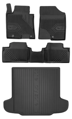 Productafbeelding van Rubberen automatten + kofferbakmat voor Kia Ceed II 2012-2018 (stationwagen) – 5-delig, zwart, op maat – Wielganizator