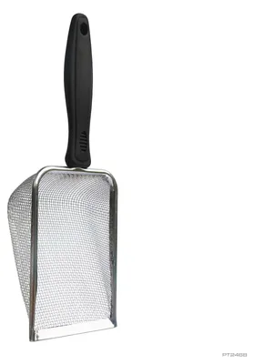 Productafbeelding van Exo Terra Metalen schepje met fijne mazen en ergonomische handgreep voor terrariumzand