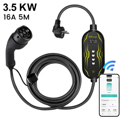 Produktbild von Junsun Ladekabel Typ 2 3.6kW 5m Typ 2 Tragbare EV Ladegerät