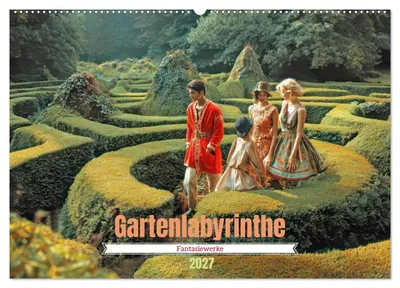 Produktbild von Gartenlabyrinthe - Fantasiewerke (Wandkalender 2027 DIN A2 quer), CALVENDO Monatskalender