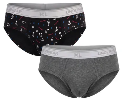 Produktbild von Kisses&Love 2er-Pack lustige Herren-Slips aus elastischer Baumwolle KLS1