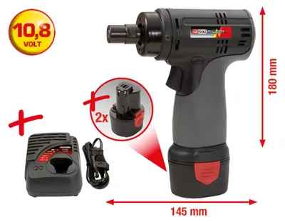 Immagine prodotto di KS TOOLS Levigatrice a batteria ad alte prestazioni 22.000 giri/min 10,8V con 2 batterie e 1 caricatore - 515.3546
