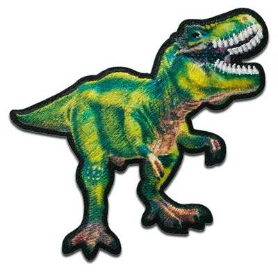 Immagine prodotto di Mono Quick T-Rex green Dino - toppa, iron-on, iron-on, appliqué, patch, patch, da stirare, dimensioni: 4,8 x 6,3 cm