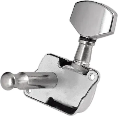 Imagen del producto de TARSHYRY: Clavijas para afinación de guitarra. Aleación de zinc duradera. Afinadores semi-cerrados para guitarra eléctrica. 6 unidades, color plateado (3 para cuerdas graves y 3 para cuerdas agudas)
