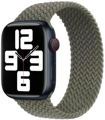 Produktbild von Geflochtenes Solo Loop für das Apple Watch | 38/40/41/42 mm - Größe 8 - Olive