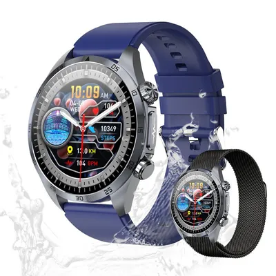 Fur Herren's Telefonfunktion IP68  Wasserdicht Fitness-Tracker Multifunktionale Fitnesuhr mit Körperanalyse & CES-Schlafunterstützung