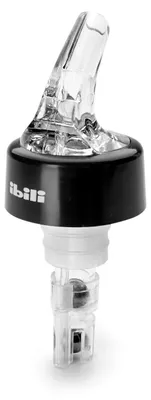 Flaschenausgießer, schwarz/transparent, 5 cl, Kunststoff, 9,2x9,2x4 cm
