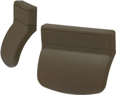 Produktbild von DOMINO Balkontürgriff außen | Balkontür Schnäpper | Terassentürgriff | UV- und Feuchtigkeitsresistent | 1er Set Balkon Türgriff inkl. Schrauben |Eiche