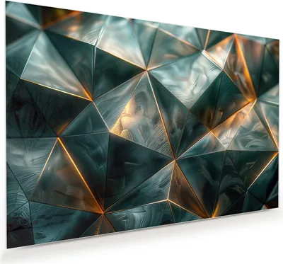 Produktbild von Glasbild 120x80cm in XXL für Wohnzimmer, Schlafzimmer Motiv Kunstvolle Geometrie