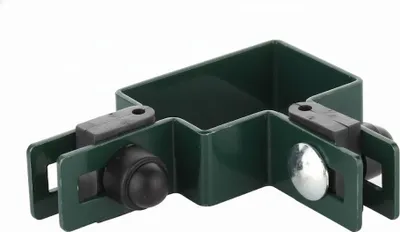 Immagine prodotto di LogistSystem Morsetto angolare rotondo in SET 60x40mm per filo FI5mm - Verde Morsetto per recinzione per pali di recinzione - Fissaggio di pannelli in rete metallica - Morsetti per recinzione Morsetto per tutore Morsetto per palo