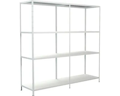 Obrázok produktu pre Kovový regál rozširovací Schulte 4513-W 1800x1800x500 mm, 8 políc, nosnosť 680 kg, biely