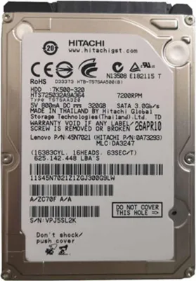 Immagine prodotto di Hard Disk 320gb Hgst Hitachi Sata 2,5" Hts725032a9a364 Interno Notebook Laptop