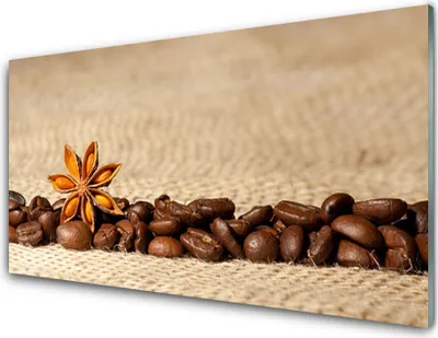 Imagen del producto de Panel de vidrio para cocina, 100x50 cm, protector contra salpicaduras, diseño de granos de café