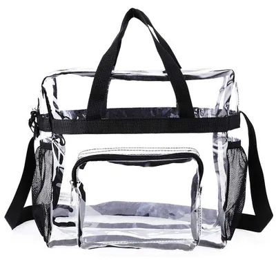 Immagine prodotto di Solidchoice - Borsa a tracolla trasparente con spallaccio regolabile