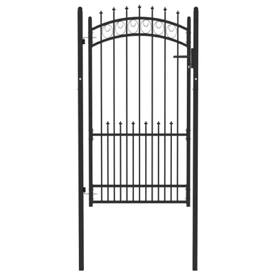 Immagine prodotto di Cancello per recinzione con punte in acciaio 100x175 cm nero