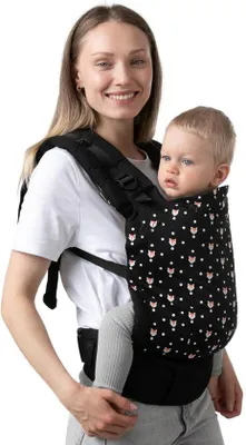 Produktbild von Ibenzoa® Babytrage – ergonomische Tragehilfe für Babys 7–20 kg, atmungsaktives Polyester, verstellbare Träger, abnehmbares hypoallergenes Innenfutter