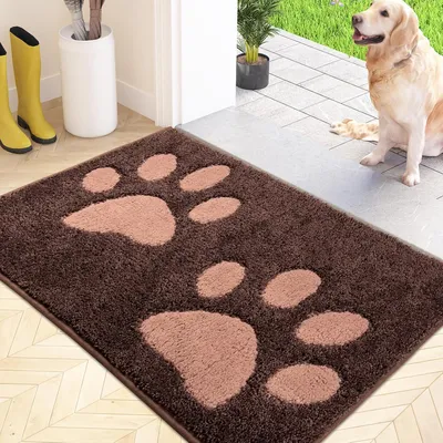 Produktbild von Schmutzfangmatte waschbar 60 x 90 cm, Fu?matte Innen, absorbierend Fussmatte, rutschfeste Sauberlaufmatte, wasserdicht Teppich fš¹r Hund, Eingang, nasse Pfoten