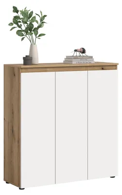 Image de Scarpa buffet 3 portes chêneReproduction, blanc.
