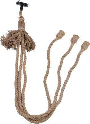 Image de Cordon d'éclairage pendentif en chanvre Cordon d'éclairage en chanvre 1.5m avec 3 ampoules pour la décoration de la maison 85?265V