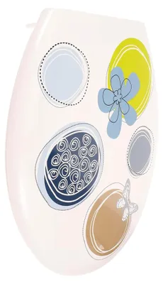 Produktbild von Toilettensitz aus Kunststoff, abnehmbar mit Absenkautomatik, geeignet für Badezimmer und Reisen, einfach zu installieren, langlebig und flexibel