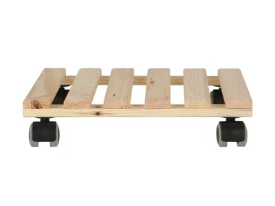 Obrázek produktu pro ESSCHERT DESIGN Pojízdná podložka pod květináč INDOOR 29x29 cm, přírodní