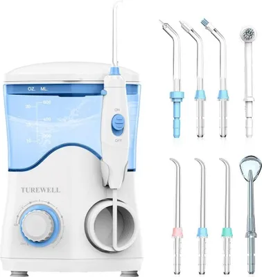 Obrázek produktu pro TUREWELL Dentální hydropractor s 8 multifunkčními tryskami 10 recenzí z (31.99)