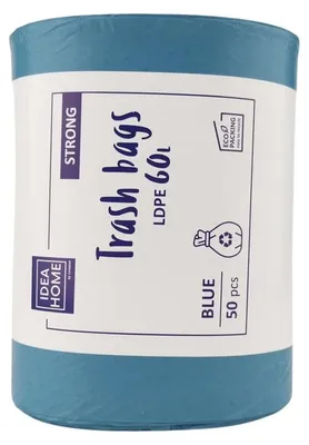 Zdjęcie produktu dla Worki Ih Ldpe Mocny 60L Niebieski 50Szt