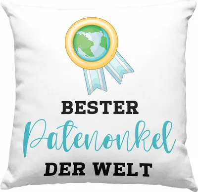 Produktbild von Trendation - Bester Patenonkel Der Welt Deko-Kissen mit Füllung 40x40 Geschenk Geburtstag Weihnachten Lustig Geschenkideen von Nichte Lieblings Patenonkel (Rosa)
