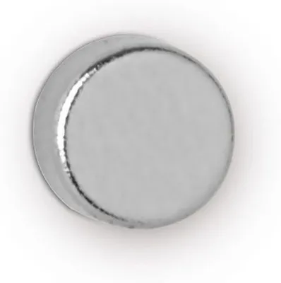 Zdjęcie produktu dla MAUL Magnes okrągły 10 sztuk 0,7 kg stal metalowy neodymowy magnetyczny Ø 0,5 x 0,3 cm srebrny