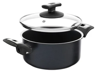 Zdjęcie produktu dla KOLIMAX COMFORT BLACK Rondel z pokrywką 18 cm, 2,0 l