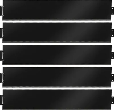 Produktbild von Jayseuw Rasenkante Metall Beeteinfassung Beetumrandung Mähkante Palisade Beetrand Schwarz 100x18cm 50m