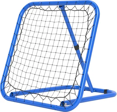 Produktbild von Rebounder für Fußball, klappbar Fußball Rebounder 63 x 63 cm Verstellbar Fußballtor Kicker für Baseball Basketball, Metall, Blau