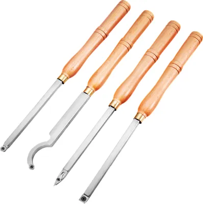 Immagine prodotto di VEVOR 4 pezzi coltello da intaglio strumento di tornitura 12 mm scalpello per legno