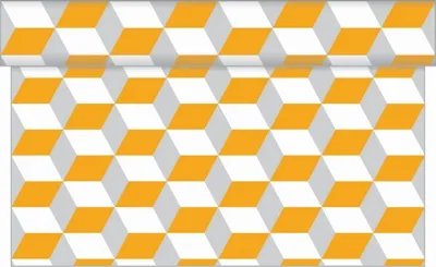 Produktbild von Sovie HOME Tischläufer Chicago in Orange-Grau aus Linclass® Airlaid 40 cm x 4,80 m, 1 Stück - 3D-Print