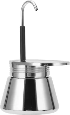 Produktbild von Mokkakan mit einigen Auslauf - Moka-Kanne für Espresso - Kaffeekanne - Kochplatten - Kaffeezubereiter - tragbare Perkolator für Outdoor - Camping - 50 ml