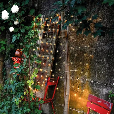 Produktbild von esotec Solar Lichternetz mit 144 warmweißen LEDs Lichtvorhang Lichternetz 102190