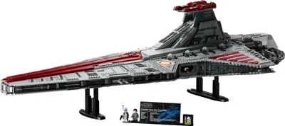 Produktbild von LEGO Star Wars UCS Republikanischer Angriffskreuzer der Venator-Klasse, Modellbauasatz für Erwachsene, Geschenk für Männer und Frauen, The Clone Wars Set mit 2 Minifiguren 75367