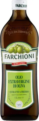 Produktbild von 1x Farchioni Il casolare grezzo naturale 1L Extra nativ Natives Olivenöl olio oliva + 1x De Cecco Classico Extra Natives nativ Olive Olivenoel 250ml olio vergine oliva