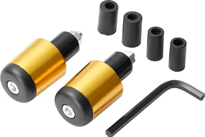 Produktbild von Hashiru Lenkergewichte Alu ST07 Gold/Schwarz für 12/14/18mm Lenker