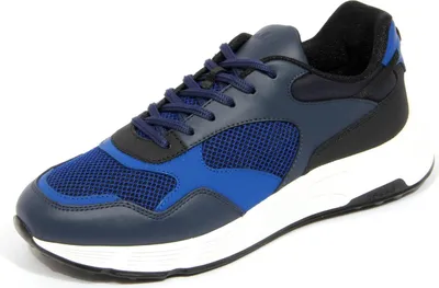 Produktbild von H2738 sneaker uomo HOGAN HYPERLIGHT Männer Schuhe Leder/Stoff blau