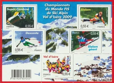 Produktbild von Briefmarken Frankreich 2009 Mi Block102 (kompl.Ausg.) postfrisch Alpine Ski-WM