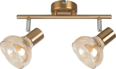 Zdjęcie produktu dla Reflektor sufitowy złoto antyczne / bursztynowy E14 2x40W Holly 5547 Rabalux