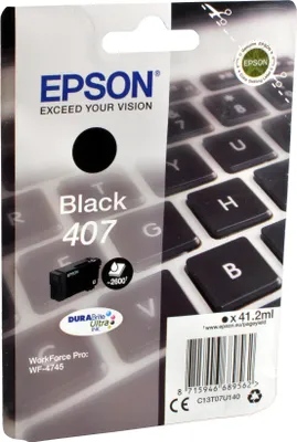 Produktbild von Epson WF-4745, Hohe (XL-) Ausbeute, Schwarz, 41,2 ml, 38,1 ml, 1 Stück(e), Einzelpackung